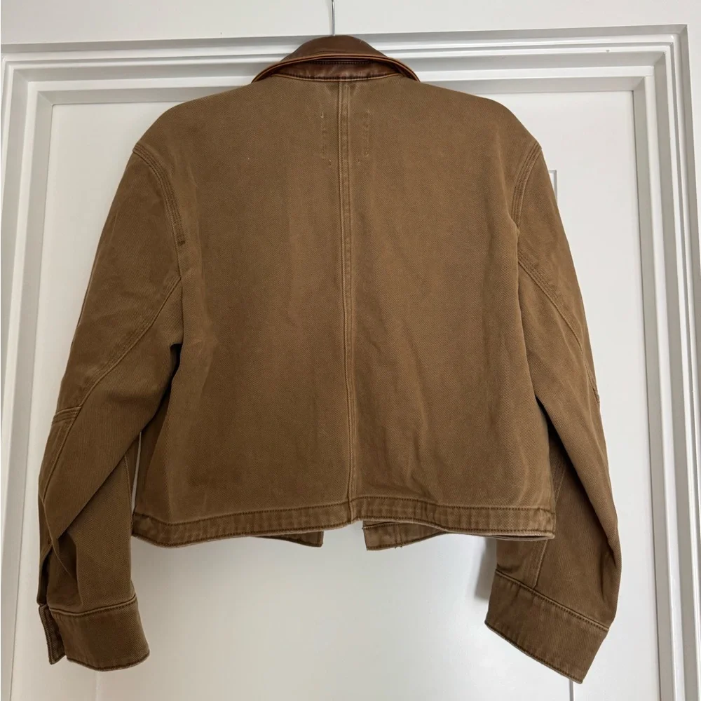 abercrombie brown twill barn coat - Picture 6 of 7